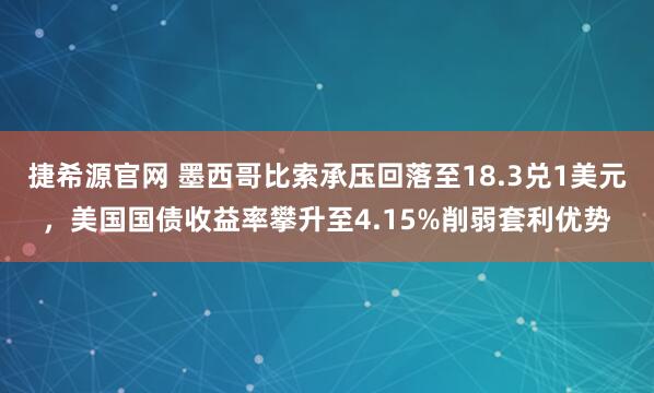 捷希源官网 墨西哥比索承压回落至18.3兑1美元，美国国债收益率攀升至4.15%削弱套利优势